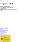 Tablet Screenshot of creperie-labolee.com